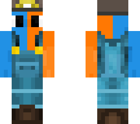 blue and orange miner