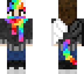 dragon/neko girl rainbow winter