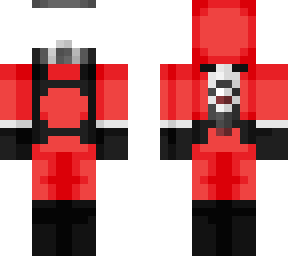 red hazmat suit