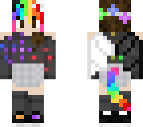 dragon/neko girl rainbow fire works