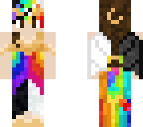 dragon/neko girl rainbow goddess
