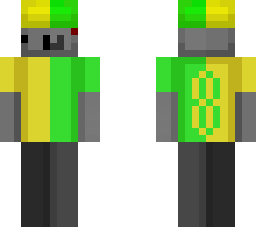 strong cosmetic smiley gamer (half yellow  & half robot  green edition)