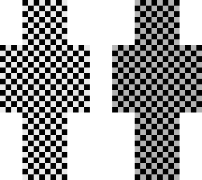black and white