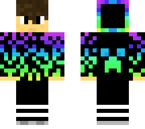 rainbow minecraft boy