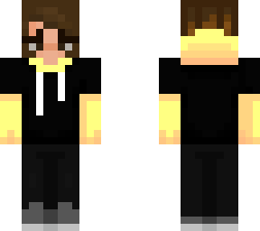 brown hair + yellow/black clothes