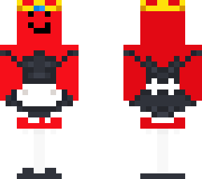 itzzastro's red oc with maid dress