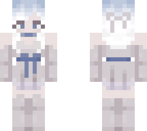 cutesy blue white hair girl