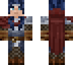blue knight guard with cape