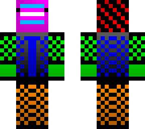 colourful person with transgender flag mask