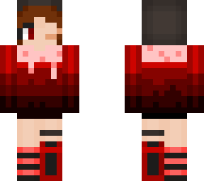 fan girl red and black
