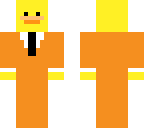 fancy duck (orange suit)