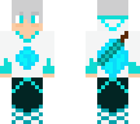 just a white minecraft warrior