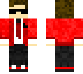 new skin red tie red coat white shirt black pant