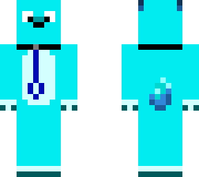 blue fox with leash