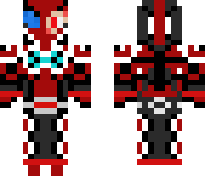 karen rider crimson damaged helmet