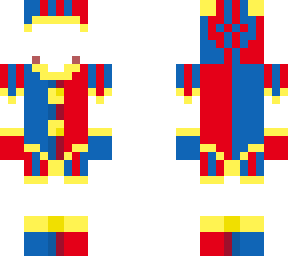 Pomni Amazing Digital Circus Overlay Minecraft Skin