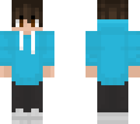 blue shirt brown hair boy