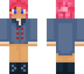 pink haired smart suit