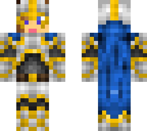 gold armored medieval girl 1