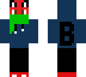 (fixed) blue hoodie and green scarf