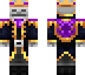 Rey Esqueleto Morado | Minecraft Skin