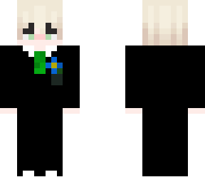 blond boy with green eyes and a mens suit with an blue flower
