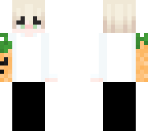 blond boy with green eyes and an pumpkin infection