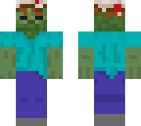 zombie with a cake on is head