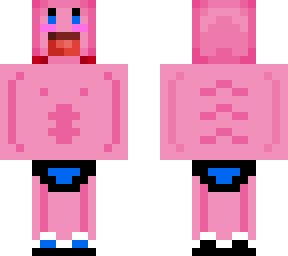 buff kirby in underwear and running shoes