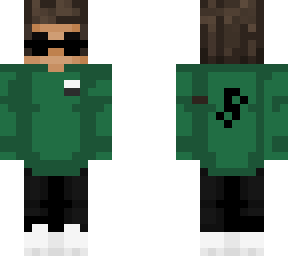 cool green boy with glasses
