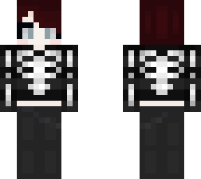 red head with a skull jacket
