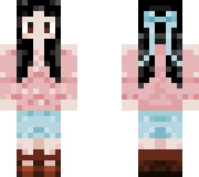 simple cute kawaii girl pastel black hair