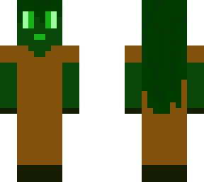 female alien wearing dress, gloves and shoes.