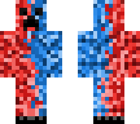 red vs blue creeper detailed