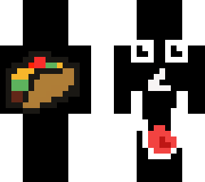 taco with goofy face on back