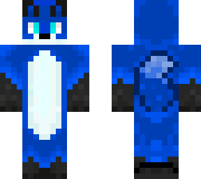 dark blue furry fox