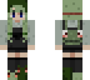 frog girl with ponytails