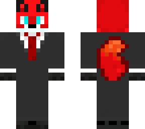 red fox in suit