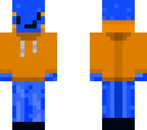 blue axolotl orange jacket