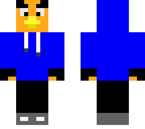 blue hoodie bird with headphones