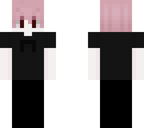 pink hair boy with red eyes