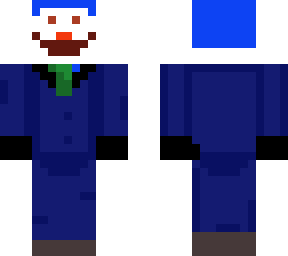 clown in navy suit