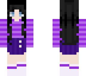 cute purple stripes girl