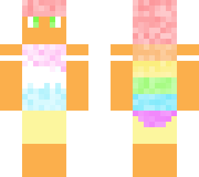 pastel rainbow spring girl