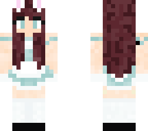 brunette bunny maid (hair down)