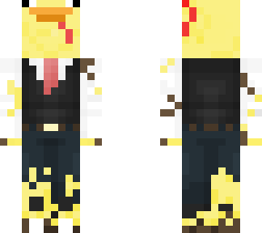 duck in ruined suit
