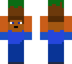 steve holding grass
