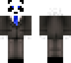 blauer panda mit anzug