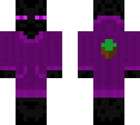 cozy enderman in purple pyjamas