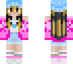 pink and blue girl